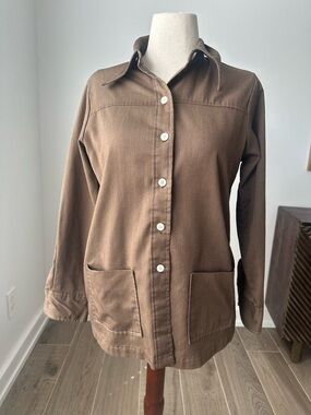 Vintage Sears Classic Brown Button Up Shirt